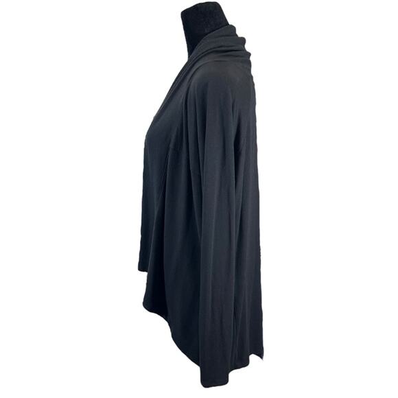 2/$25 Athleta Nirvana Wear Two Ways Wrap Cardi Cardigan Black Athleisure Witchy - Picture 7 of 12